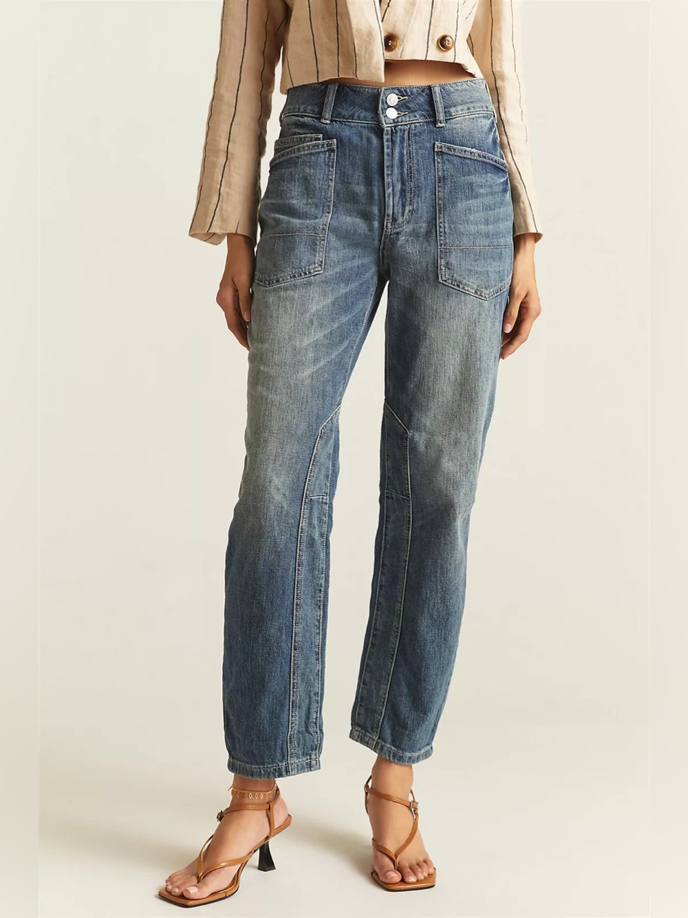 Anthropologie Pilcro Wanderer Jeans Mid-Rise Relaxed Size 26